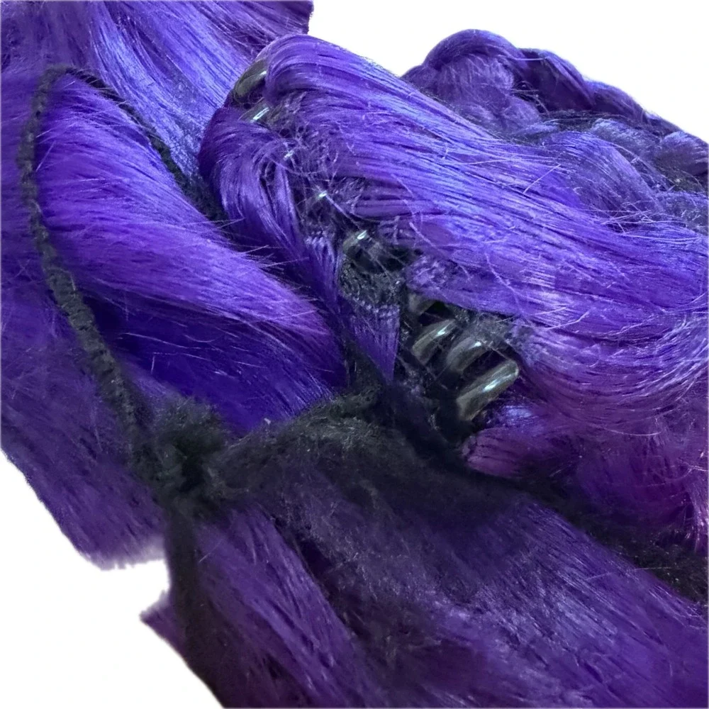 Topcosplay 24 Inch Long Purple Braided Cosplay Wig Anime Halloween Costume NWT